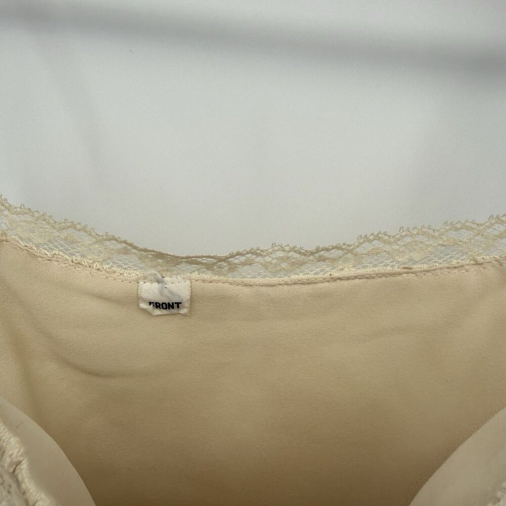 Jayna Vintage Cream Dress Lace Cutout Midi Boho Size XS Bridal - Picture 9 of 13